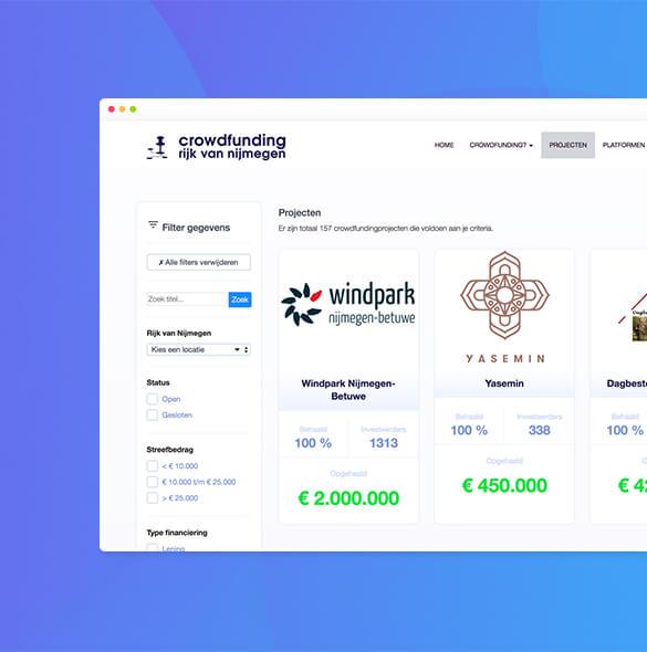 webapplicatie crowdfunding