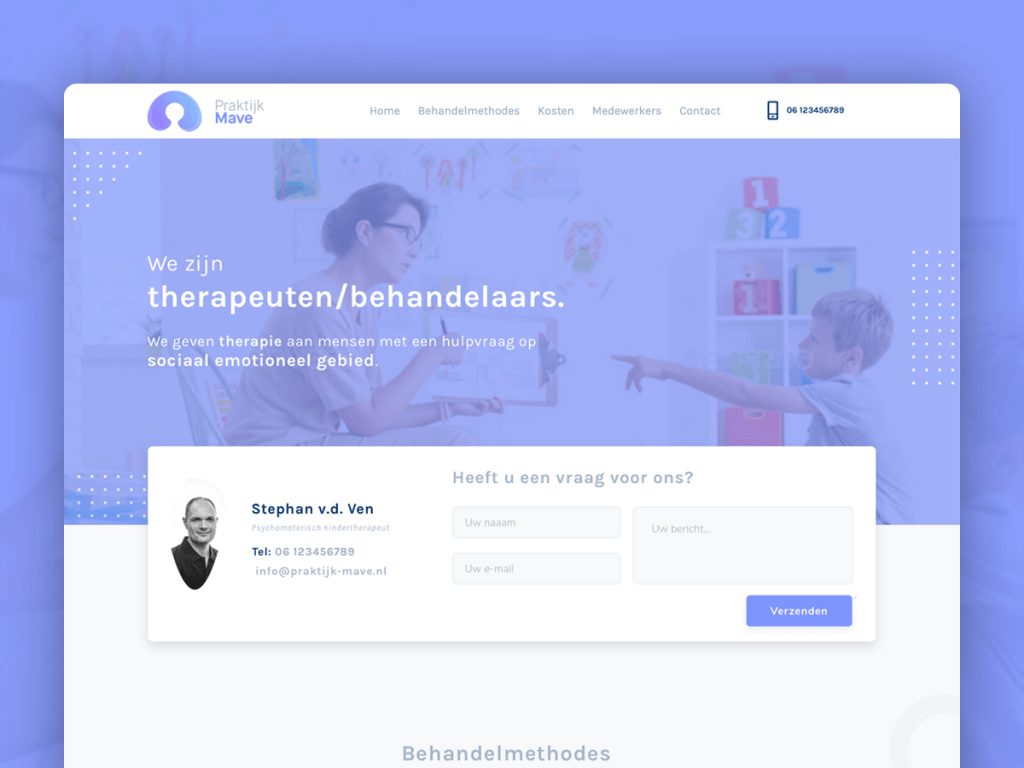 Webdesign praktijk Mave